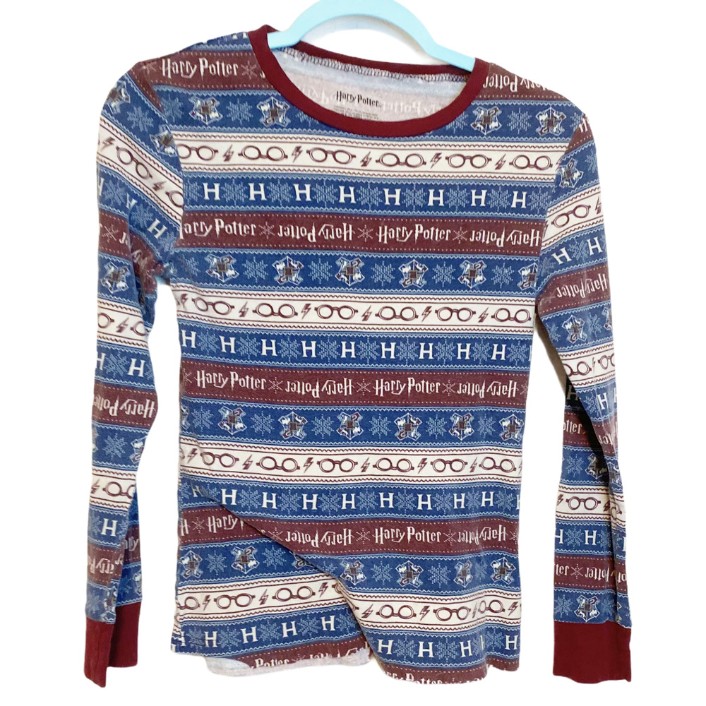 HARRY POTTER Long Sleeve Thermal Pajama Sleepwear PJ Top T-Shirt Size Small